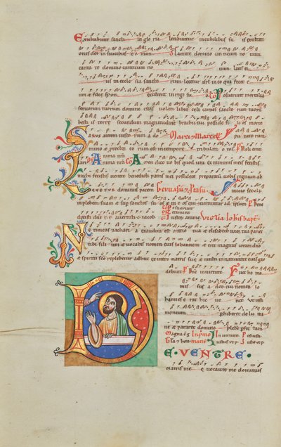 Initiale D : Isaïe en prière - Unknown artist