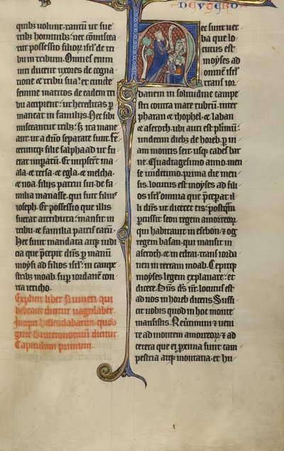 Initial H : Moïse parle aux Israélites - Unknown artist