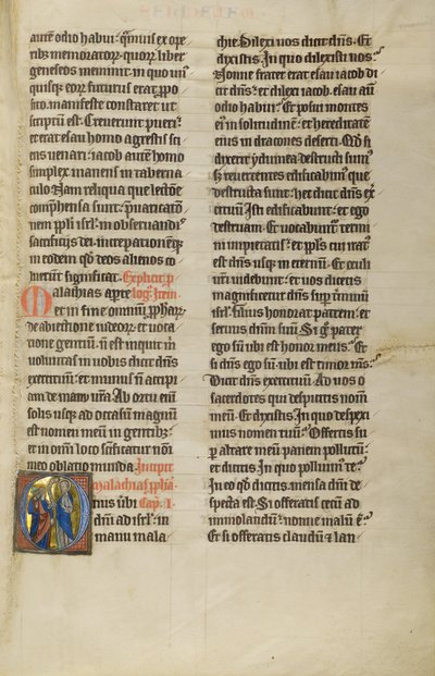 Initial O : Malachie parle aux Israélites - Unknown artist