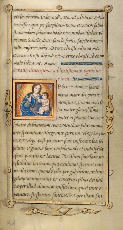 Initiale O : La Vierge à l