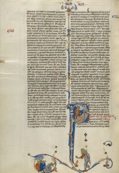 Initial P : Le roi Ahaziah allongé sur un canapé - Unknown artist