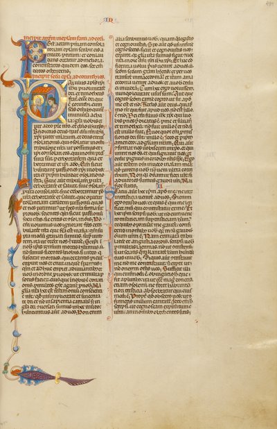 Initial P : Saint Paul donne une lettre à un messager - Unknown artist