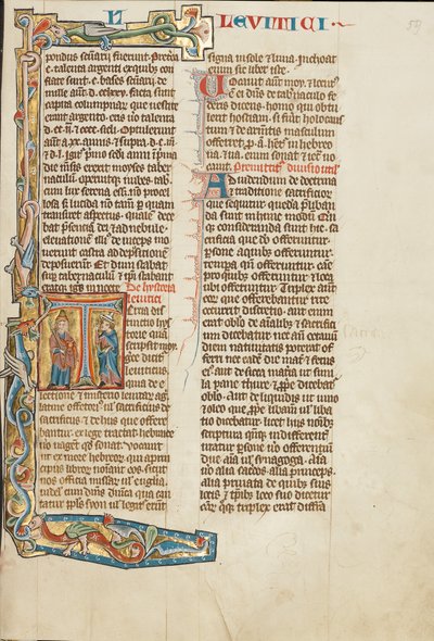 Initial T : Aaron et un Israélite - Unknown artist