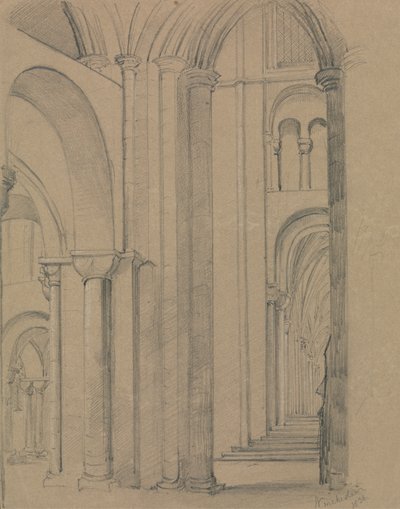 Intérieur de la cathédrale de Winchester - Unknown artist