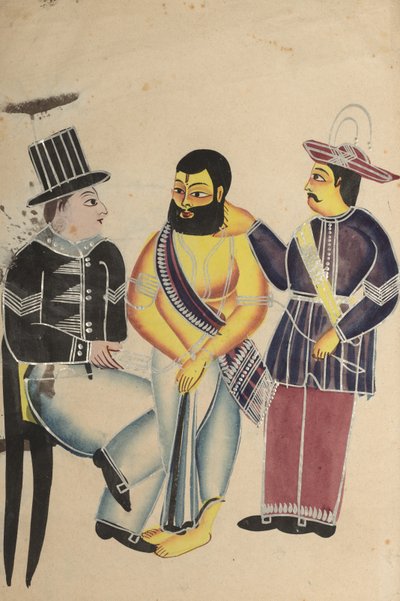 Geôlier recevant le Mahant de Tarakeshwar en prison - Unknown artist