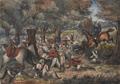 Jat Horse Yeomanry à Bolwal sur la frontière du Népal - Unknown artist