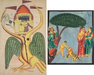 Jatayu entrave le char de Ravana, essayant de prévenir l