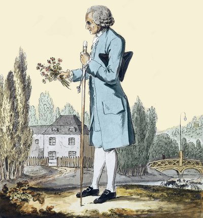 Jean-Jacques Rousseau cueillant des herbes à Ermenonville, juin 1778 - Unknown artist