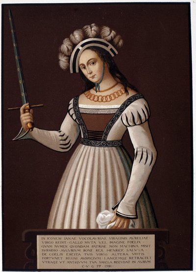 Jeanne la Pucelle, avec une épée - dans « Jeanne d