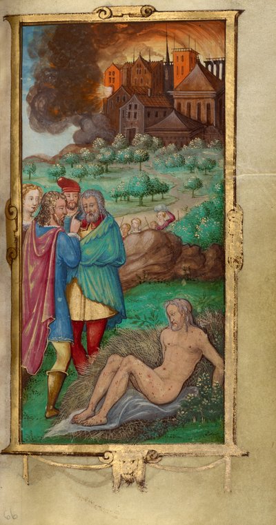 Job tourné en dérision par sa femme et ses trois amis - Unknown artist