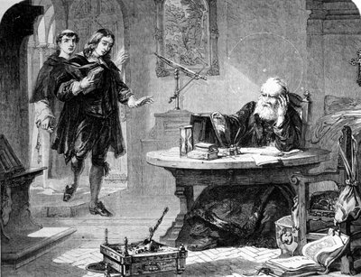 John Milton visitant Galileo Galilei dans sa cellule de l