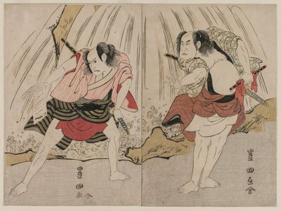 Kataoka Nizaemon VII et Ichikawa Yaozo III dans une confrontation près d