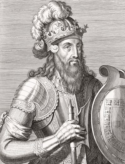 Roi Alphonse III du Portugal. Portrait. - Unknown artist