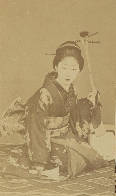 [Femme japonaise agenouillée] - Unknown artist