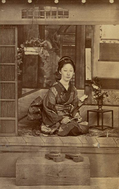 [Femme japonaise agenouillée] - Unknown artist