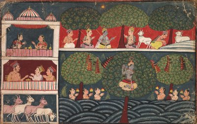 Krishna vole les vêtements des laitières et explique la vertu des arbres, d