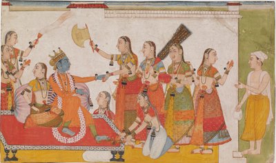 Krishna accueillant Sudama, d