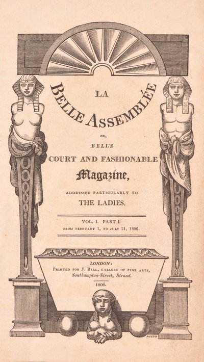 La Belle Assemblée, page de titre - Unknown artist