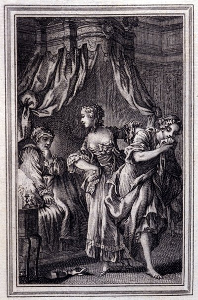 La Chageure des trois commerces - dans « Contes et nouvelles en vers » de Jean La Fontaine. 1762 - Unknown artist