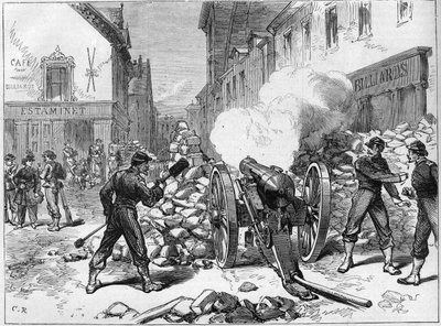 La Commune de Paris en 1871. Batterie installée à Issy par les fédérés (communards). - Unknown artist
