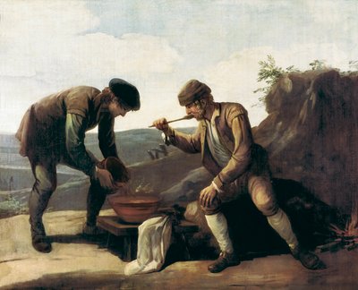 La Sopa Boba ou le petit-déjeuner, peinture anonyme du 18e siècle. Madrid. Fondation Lazaro Galdiano - Unknown artist