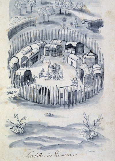 La ville de Pomeivue (camp de colonie au Canada) - Unknown artist