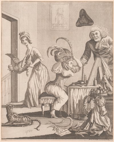 Dame se préparant pour une soirée au bal - Unknown artist