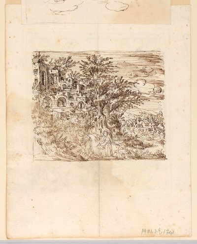Paysage; verso : Conception grotesque - Unknown artist