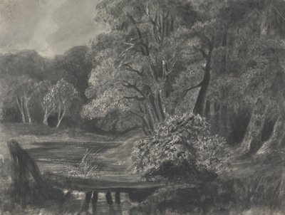 Paysage avec étang - Unknown artist