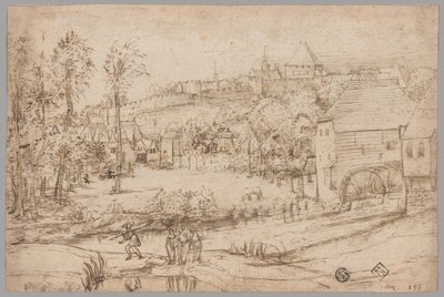 Paysage avec Rivière et Moulin - Unknown artist
