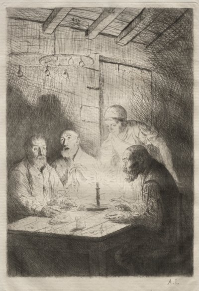 Le Souper chez misère - Unknown artist