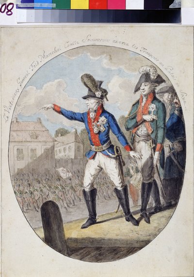 Le maréchal Alexandre Souvorov inspectant les troupes devant l