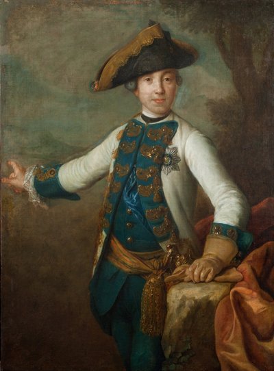 Le tsar Pierre III de Russie - Portrait du Tsar Pierre III de Russie (1728-1762), Anonyme - Unknown artist