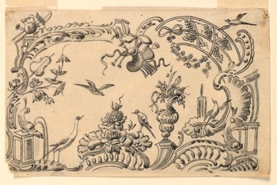 Feuille avec motifs pour décorations de tabatières - Unknown artist