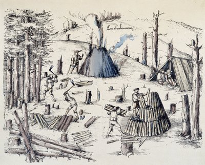 Les charbonniers - dans « La croix aux mines » - Unknown artist