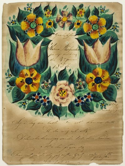 Lettre de félicitations à Karna Martensdottir - Unknown artist