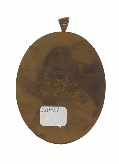 Lieutenant Charles Augustus Elderton (1789-1841), 9e infanterie indigène de Madras, 25 février 1811 (miniature sur ivoire) - Unknown artist
