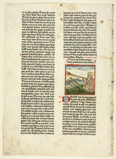 Vie de Saint Pirminius de Heiligenleben, Winterteil (Vies des Saints, Hiver), Planche 1 de Gravures sur bois des livres du XVe siècle - Unknown artist