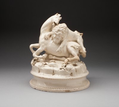 Lion attaquant un cheval - Unknown artist