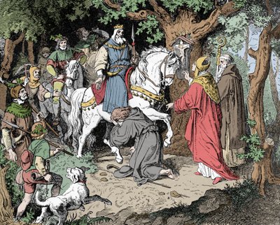 Liudolf (Liudolf, duc de Souabe) (930-957) implore le pardon de son père Otton I du Saint-Empire - Unknown artist