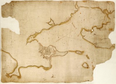 Forteresse et port de Louisbourg, Cap-Breton, vers 1745 (manuscrit) - Unknown artist