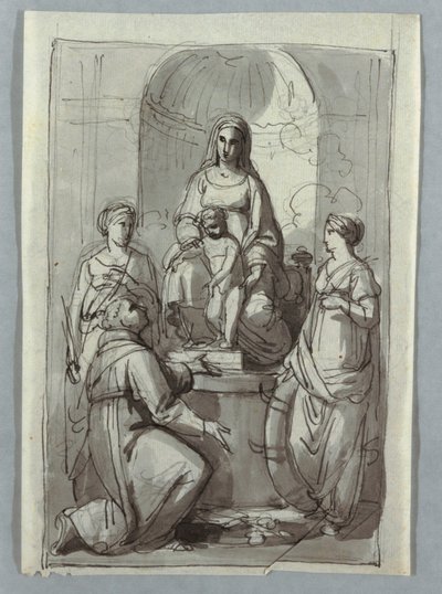 Madone avec des saints - Unknown artist