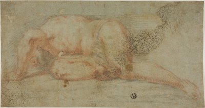 Homme allongé, bras sur la tête - Unknown artist