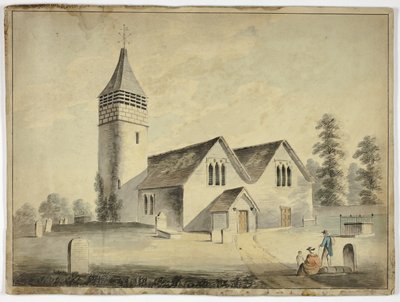Homme, femme et enfant dans le cimetière de l
