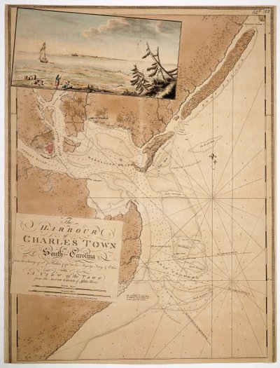 Carte de Charles Town en Caroline du Sud - Unknown artist