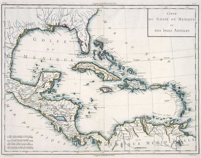Carte du golfe du Mexique et des Caraïbes - Unknown artist