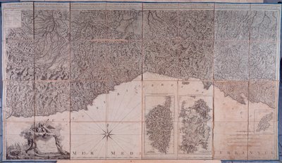 Carte des possessions de la république de Gênes, y compris la Corse et la Sardaigne - Unknown artist