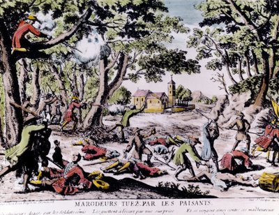 Maraudeurs abattus par des paysans - Unknown artist