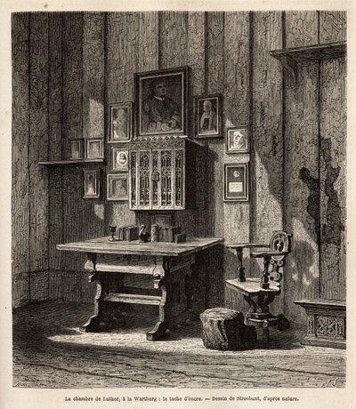 La chambre de Martin Luther (1483-1546) à Wartburg où il s