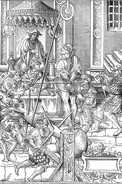 Scène de torture médiévale : l